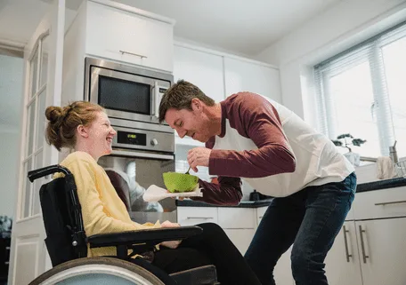 Preparing meals for disabled child